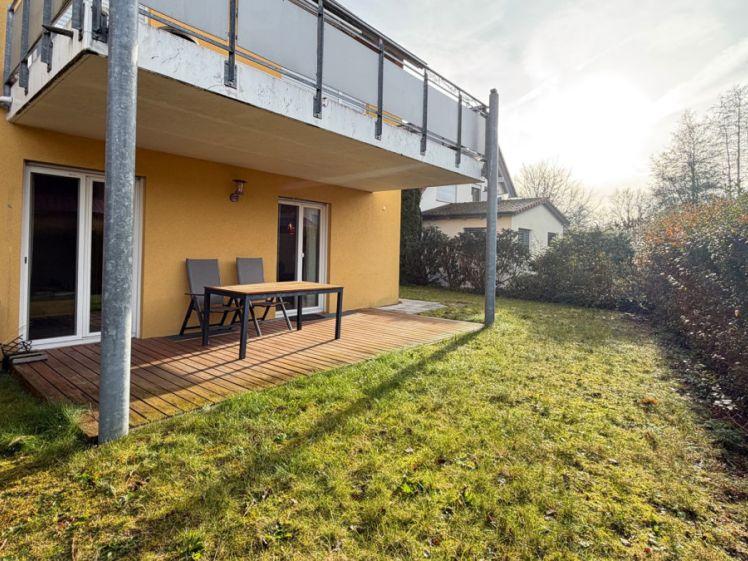 2 Zimmer Wohnung mit Garten und überdachter West-Terrasse - kompl. möbliert - Photo 1