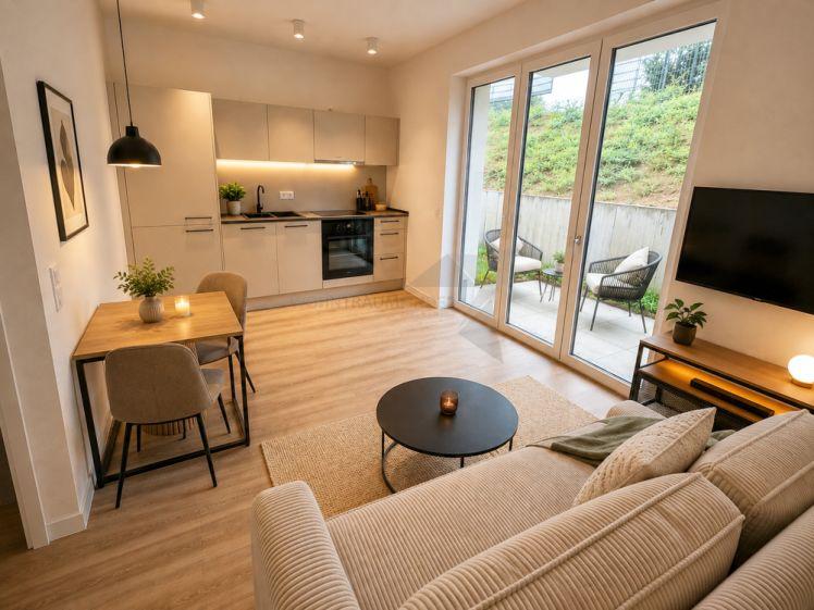 Energieeffizientes 1-Raum-Appartement mit Einbauküche & Terrasse in C-Rabenstein - Photo 1