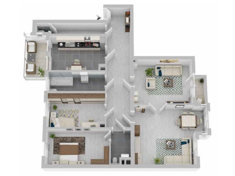 Große 4-R-Wohnung+Tageslichtbad+Balkone+2separateWCs - Photo 1