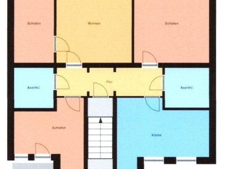4-Raum-Wohnung im Dachgeschoss mit großer Wohnküche - Photo 1