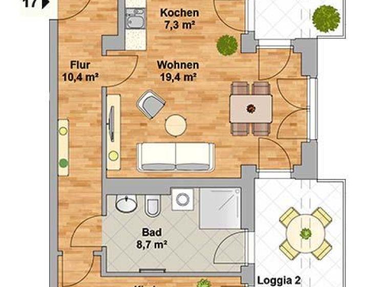 ERSTBEZUG! Interessante 3-Zimmerwohnung an der Elbe! 2 Balkone, Barrierefrei, Lift! - Photo 1