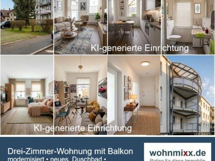 Frisch modernisierte Wohnung mit Balkon in schöner Lage von Reichenbrand - Photo 1