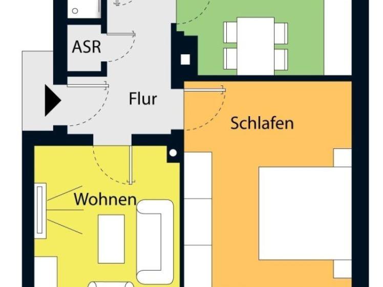 Gemütliche Wohnung unterm Dach! - Foto 1