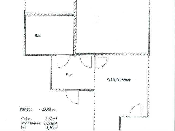 gemütliche, teilsanierte 2-Zimmer Wohnung in ruhiger Lage, ab sofort verfügbar! - Foto 1