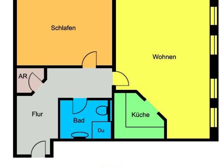 Perfekte 2-Zimmerwohnung mit großem Wohnzimmer und Duschbad in Senftenberg! - Photo 1
