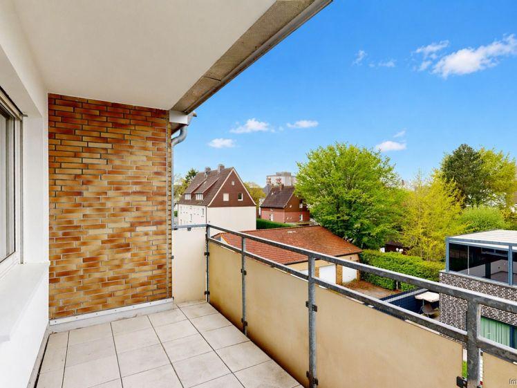 Ihr Feierabendplatz mit Sonne – 2-Zimmer-Wohnung mit Loggia und Blick ins Grüne in Hamm-Westen - Foto 1