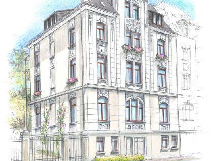 Liebknechtstr. 50, Wohnung 2 ~~~ Maisonette, Einbauküche, Balkon, Bad mit Wanne, Gäste-WC, Abstellraum im Treppenhaus - Photo 1