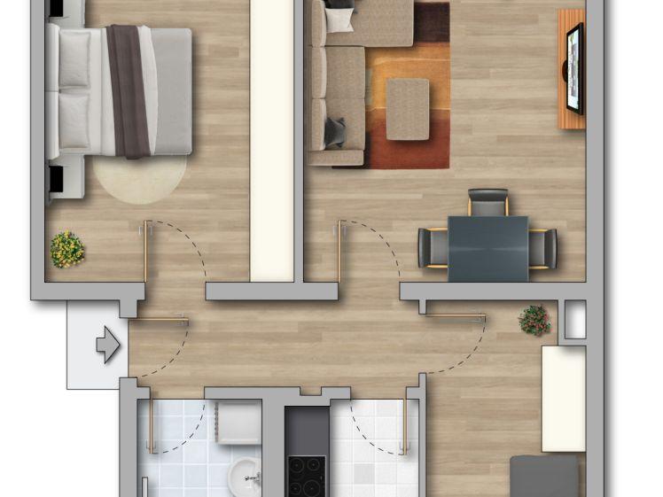 Sanierter Wohnblock: Moderne 3-RW mit Balkon und Tageslichtbad - Foto 1