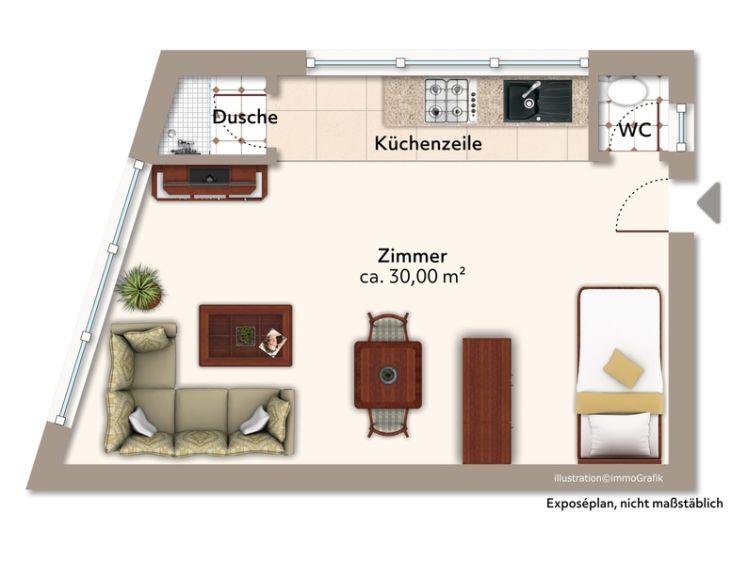 Möbliertes modernes 35 m² Apartment – frisch renoviert - vor den Toren Würzburgs! - Foto 1