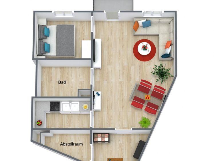 Altersgerechte 2-Raumwohnung mit Balkon - Foto 1