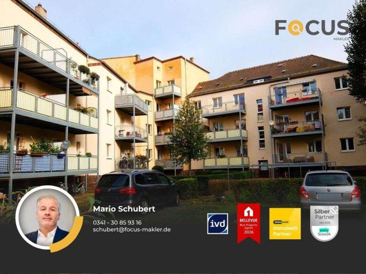 Wahren - 3-Raum-Kleinfamilienwohnung mit sehr großem Balkon und Stellplatzoption am Auenwald - Foto 1