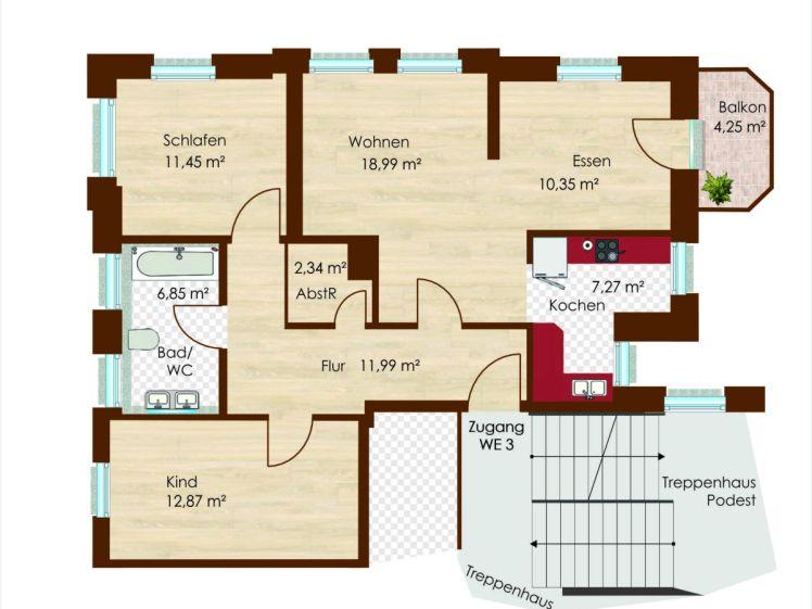 3-ZIMMER, BALKON, TAGESLICHTBAD + NEUE EBK - Photo 1