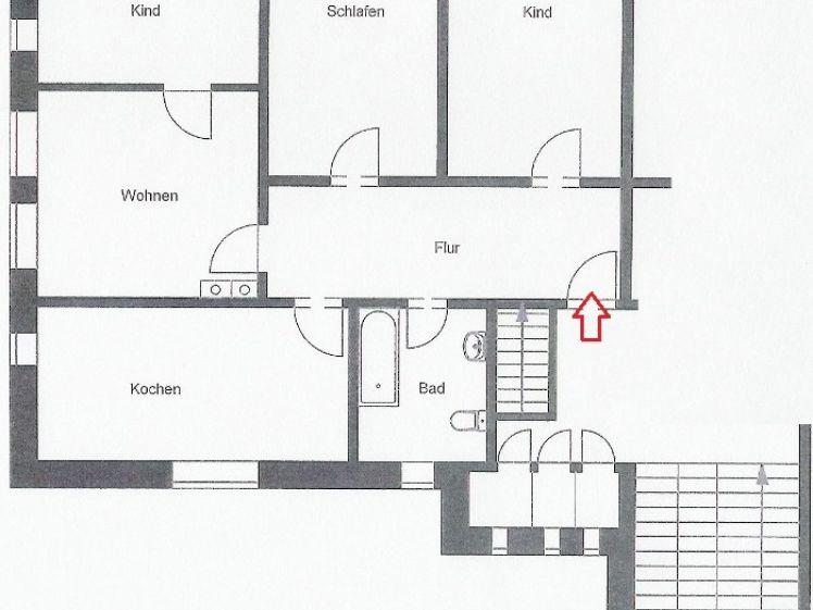4-Raum Dachgeschosswohnung in ruhiger Nebenstraße Langenhessen, Bad mit Fenster, grüner Gemeinschaftsgarten - Foto 1