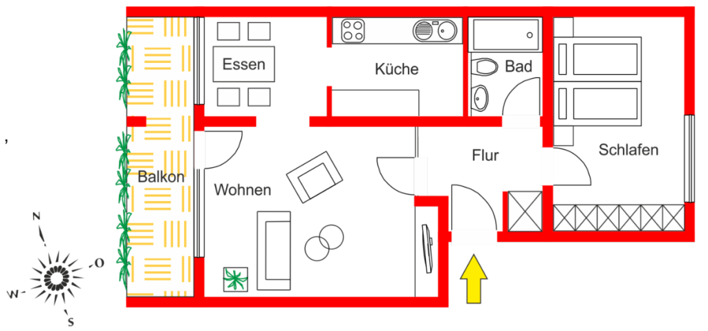 Wohnen am Stadtpark - 2,5-Zimmer Wohnung im Zentrum Böblingens, maklerfrei - Foto 3