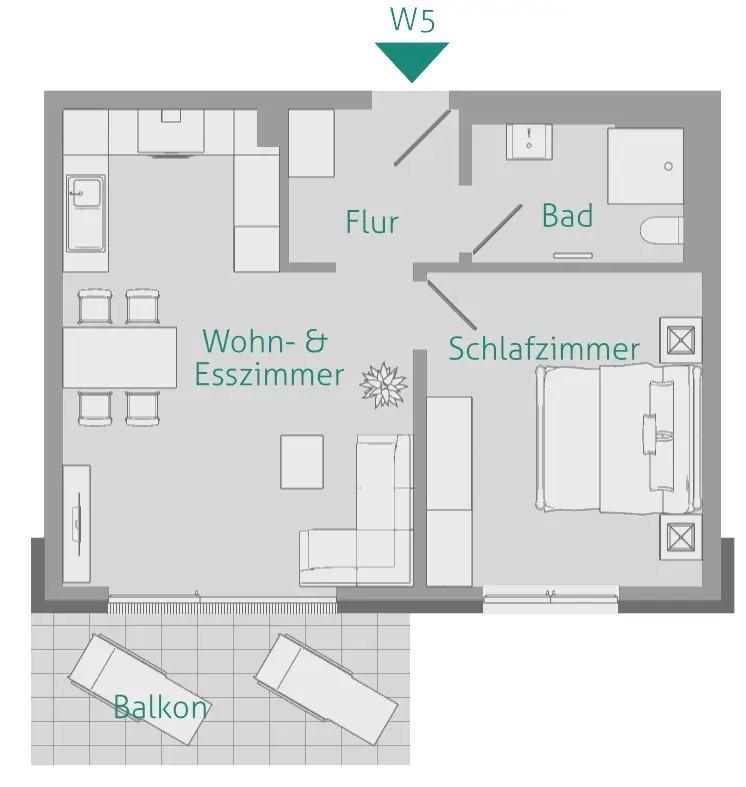 Grundriss Whg.-Nr. 5
