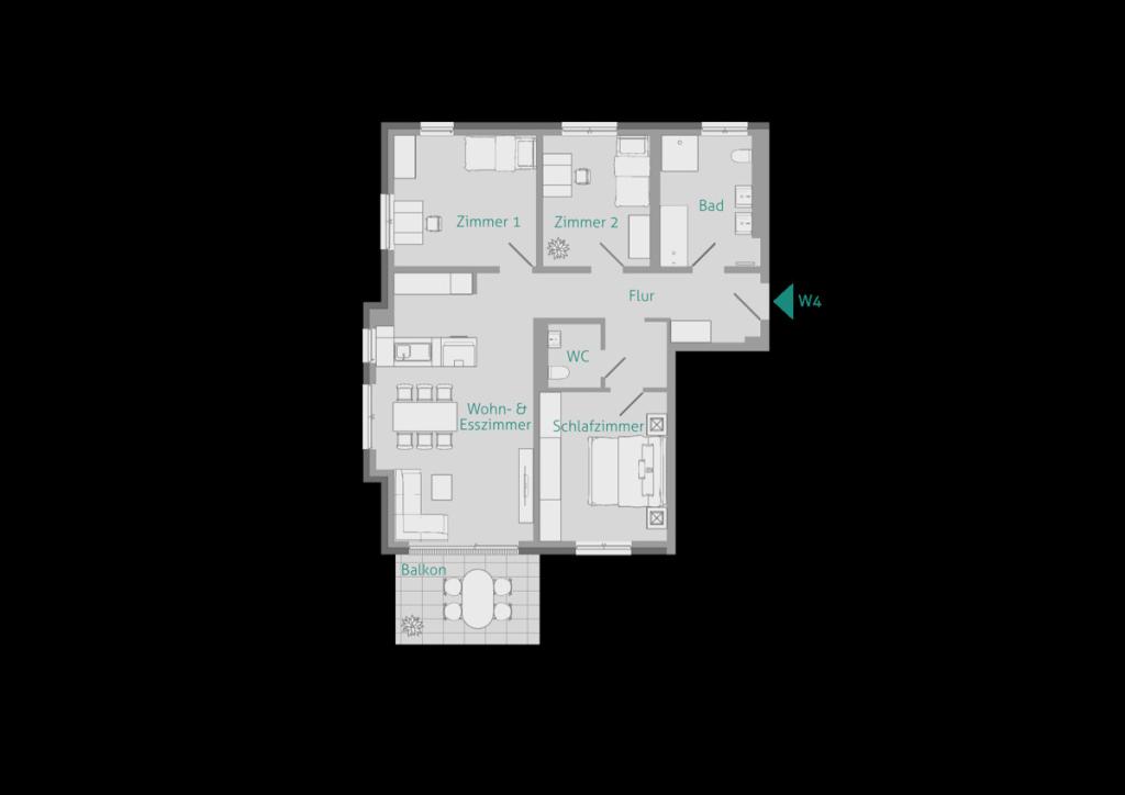Grundriss Whg.-Nr. 4