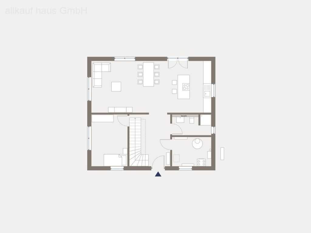 Grundriss Erdgeschoss frei änderbar ohne Mehrkosten