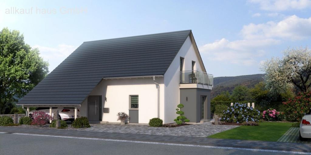 Haus Vorder- und Seitenansicht