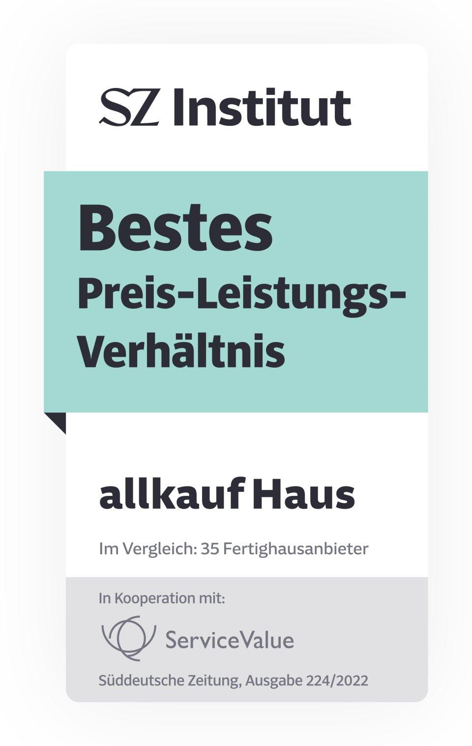 Siegel Preis-Leistung BESTES  allkauf Haus