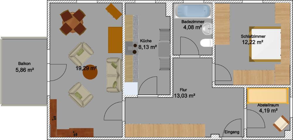 ***VOLL MÖBLIERTE TRAUMWOHNUNG - EINZIEHEN UND SOFORT ZU HAUSE SEIN*** 2,5 Raumwohnung mit Balkon und Tageslichtbad zu vermieten - Photo 2