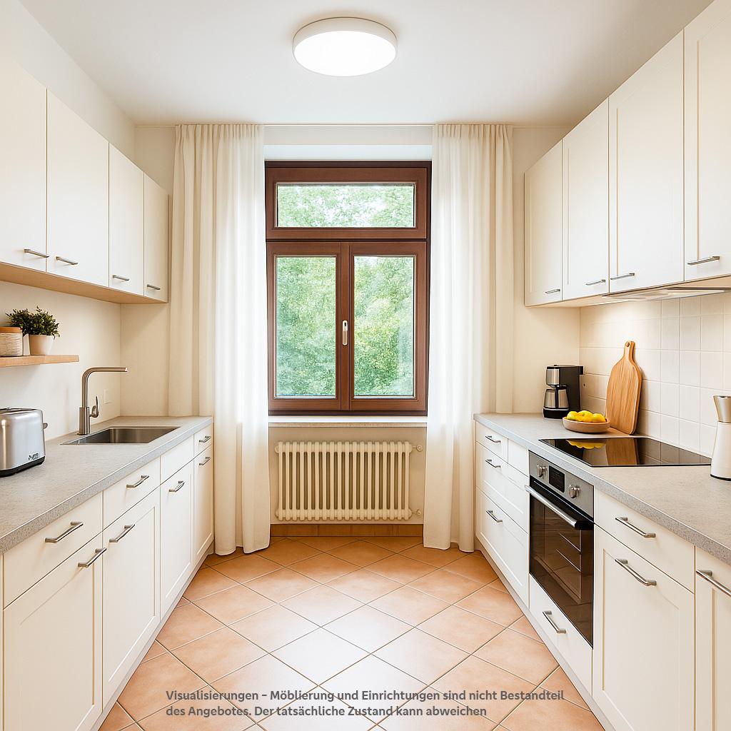 Visualisierungen – Möblierung und Einrichtung sind nicht Bestandteil des Angebots. Der tatsächliche Zustand kann abweichen.