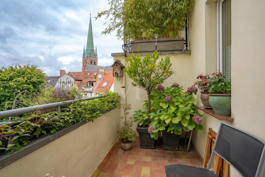 Balkon mit Blick ins Grüne