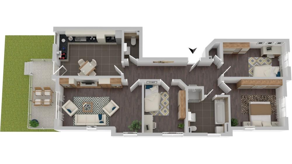4-Zimmer-Wohnung mit Gartenanteil | Erstbezug nach Renovierung | Fußbodenheizung - Photo 3