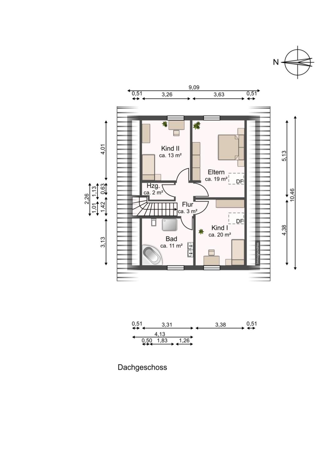 Grundriss Dachgeschoss