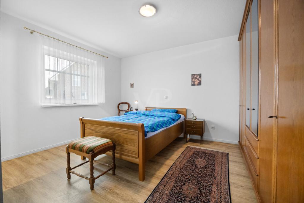 Das Schlafzimmer mit Bad en Suite