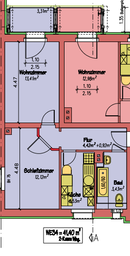 2 Raum Wohnung in ruhiger Lage 1. OG rechts - Photo 3