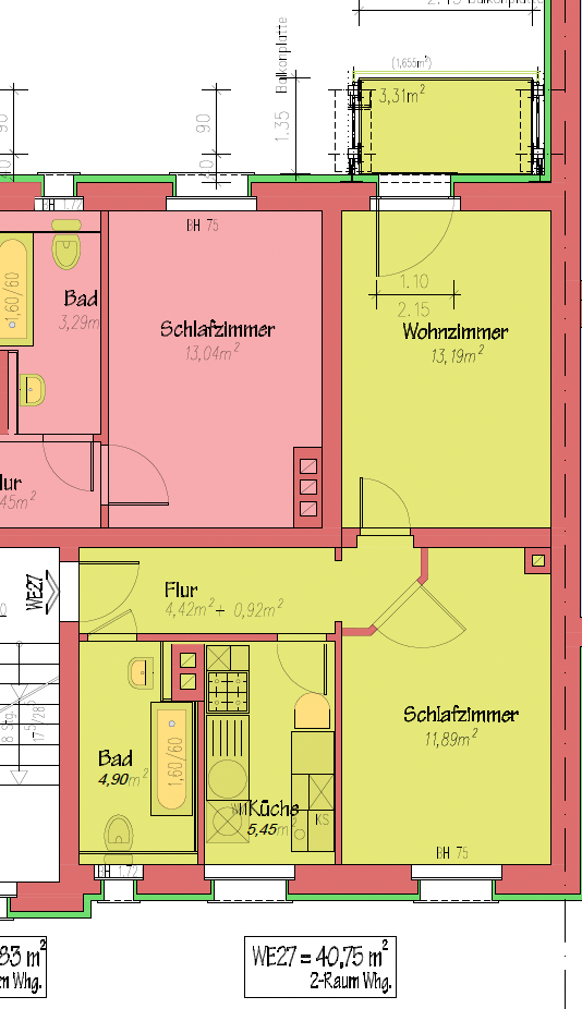 2 Raum Wohnung in ruhiger Lage 1.OG Rechts mit Balkon - Photo 5