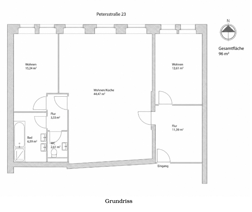 Urbanes Wohnen im geschichtsträchtigen Einzeldenkmal Großzügige 3-Zimmer-Wohnung im 3.OG mit Aufzugskomfort in Freibergs Top-Lage - Foto 5