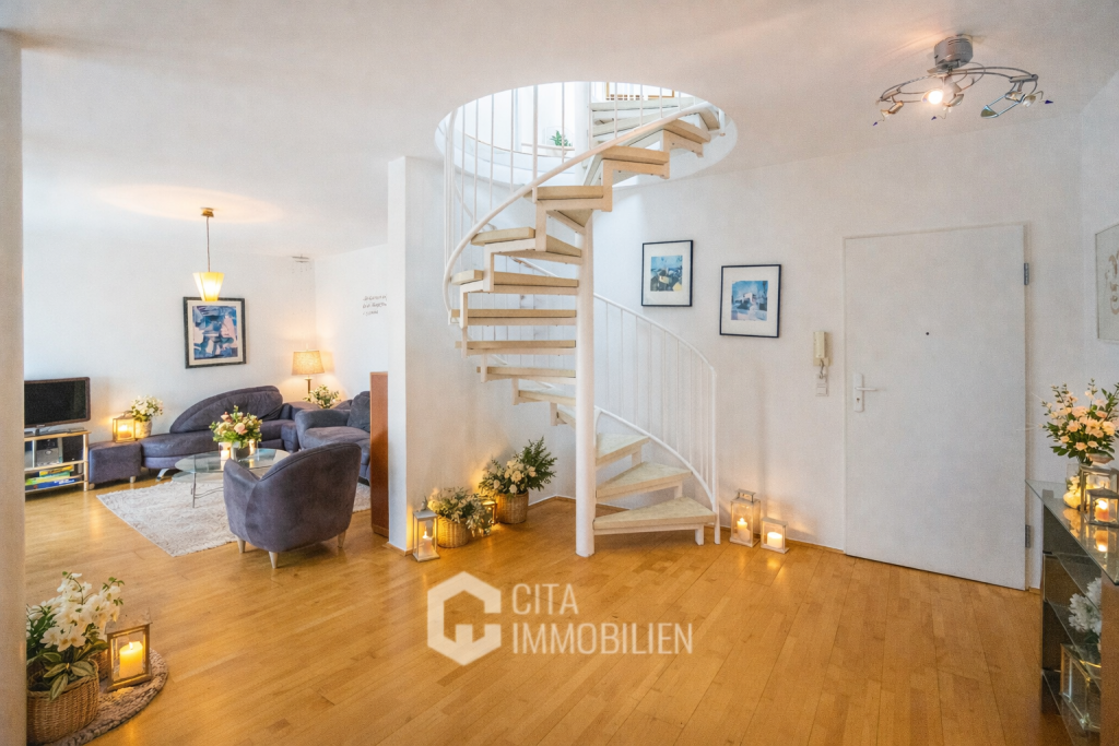 Frankfurt-Niederursel: Möblierte 2 Zimmer Maisonette mit Balkon - Foto 4