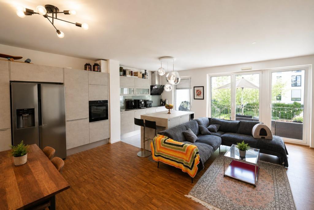 Hochwertige 3-Zimmer-Wohnung mit Luxus-Küche und Balkon im Gallusviertel - Photo 1
