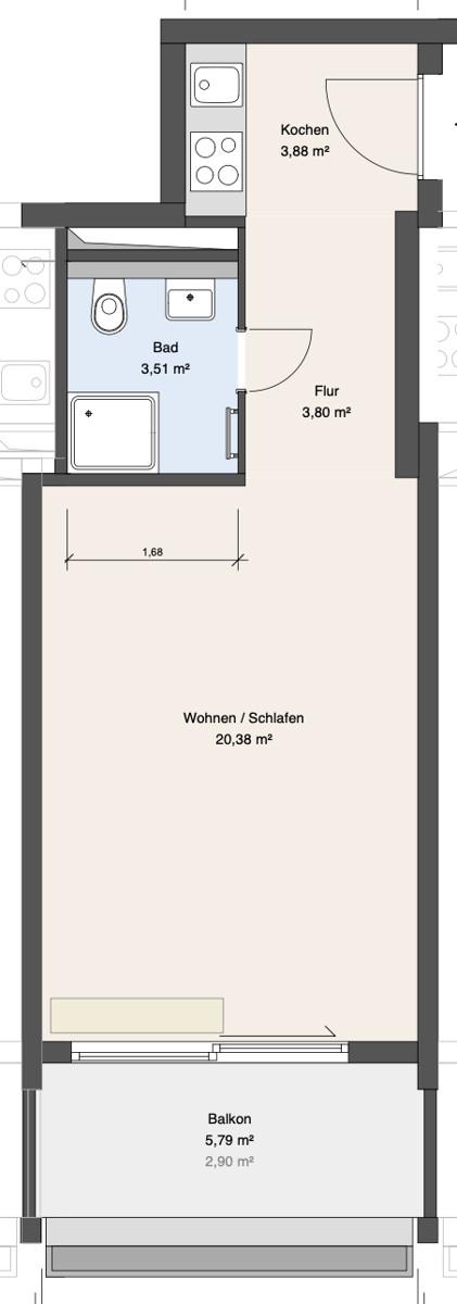Grundriss Whg 6