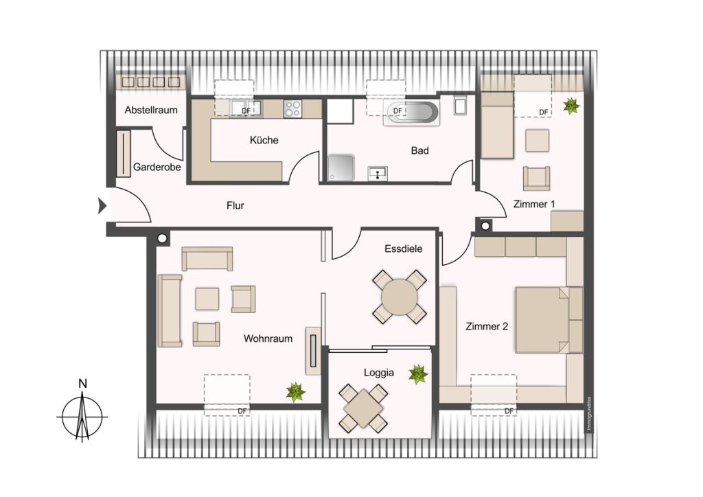 schematischer Grundriss