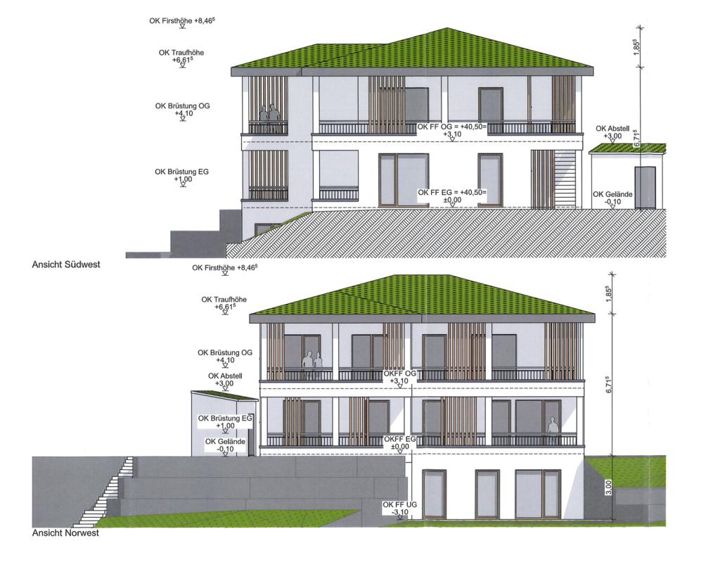 Planung MFH - Ansichten 