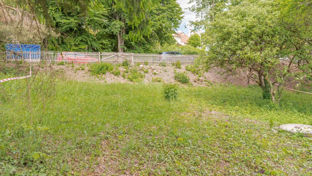 Blick vom Grundstück in Richtung Straße