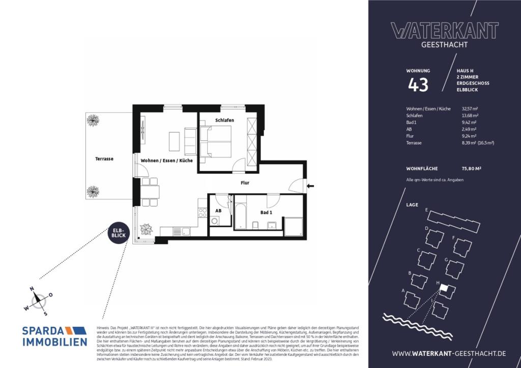 Grundriss Wohnung 43