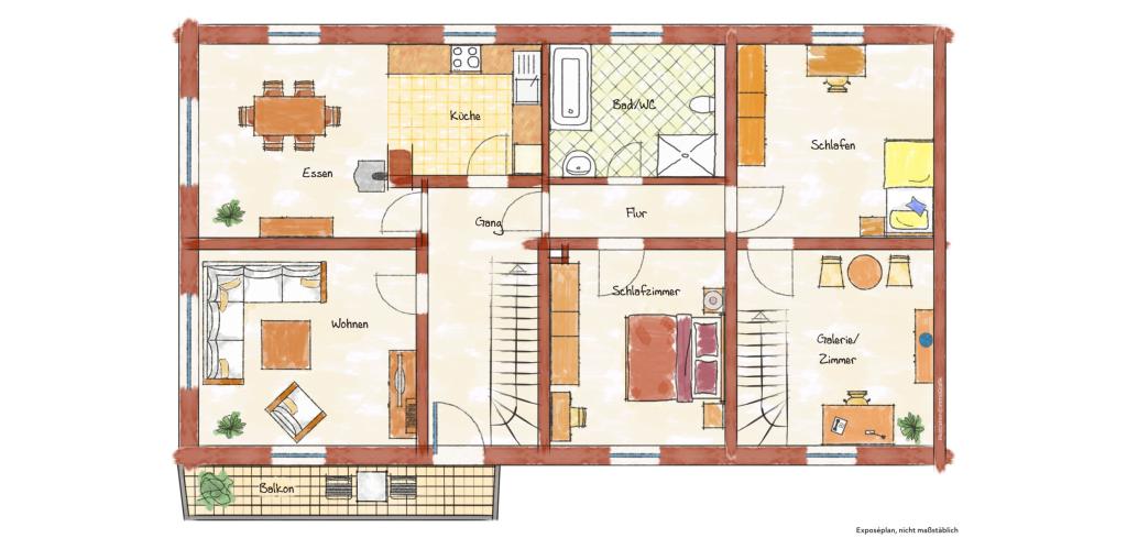 Grundridss OG möbliert