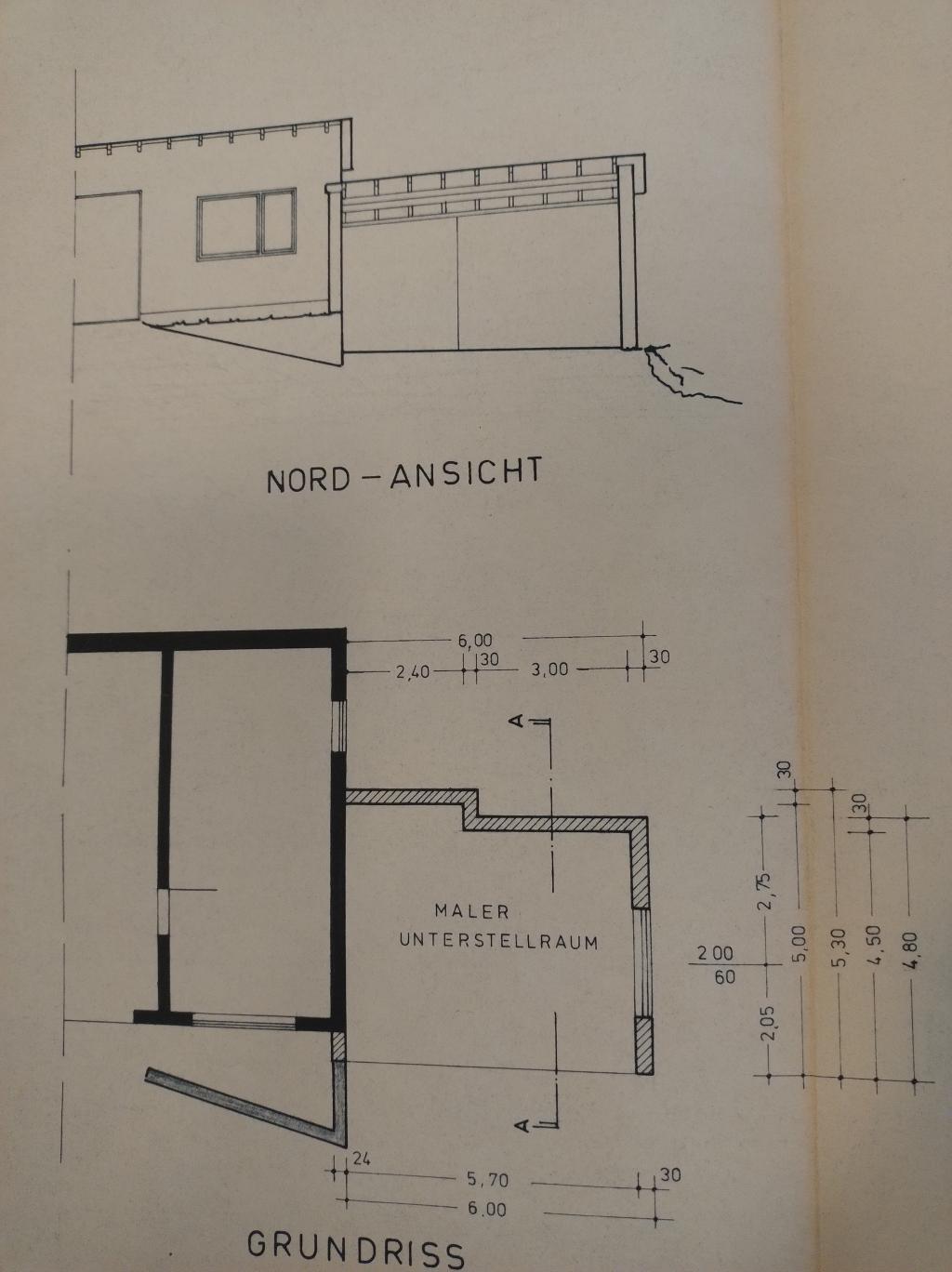 Grundriss Lagerraum (angebaut)