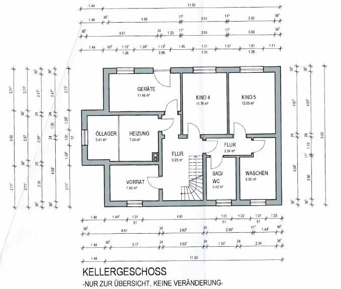 Grundriss Kellergeschoss