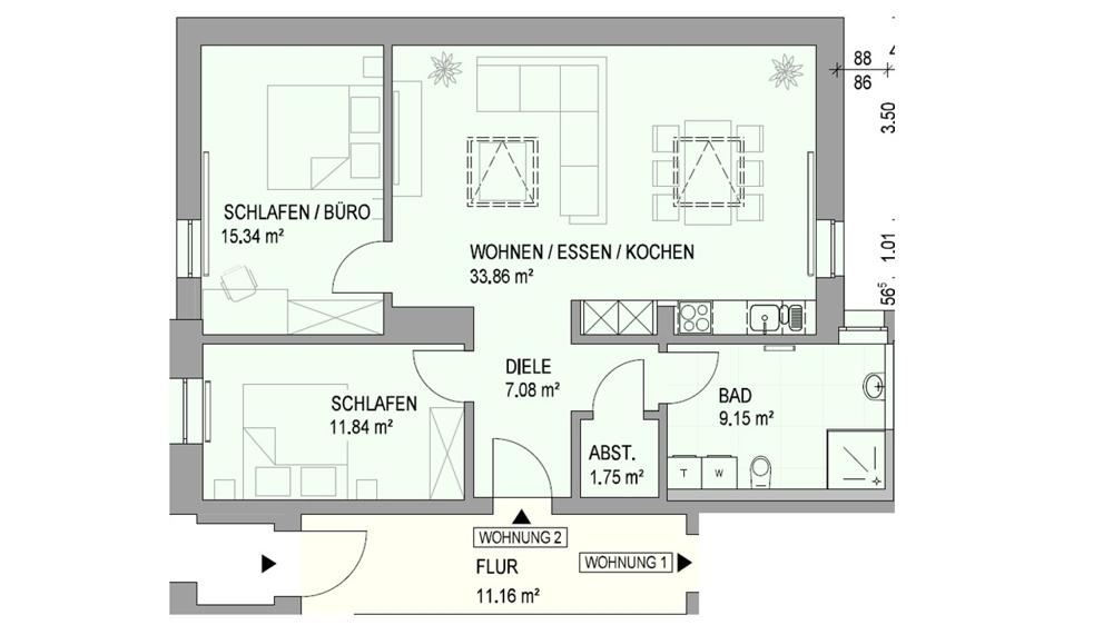 moderne Mietwohnung im Wohn- und Geschäftshaus - Foto 4