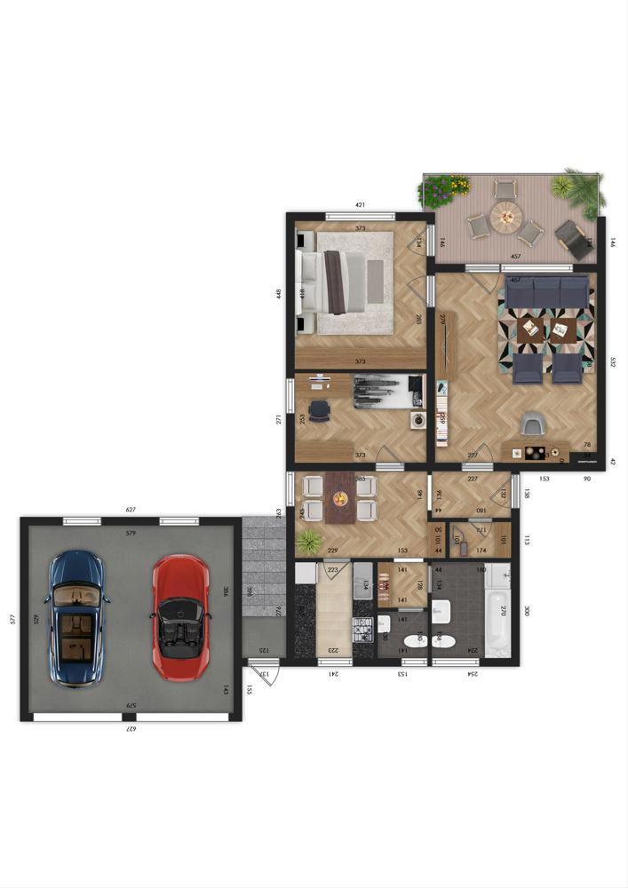 Grundsriss der Wohnung