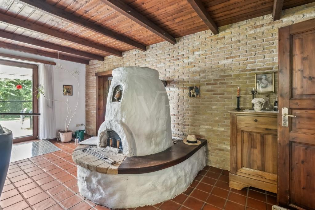 Grundofen im Wohnzimmer