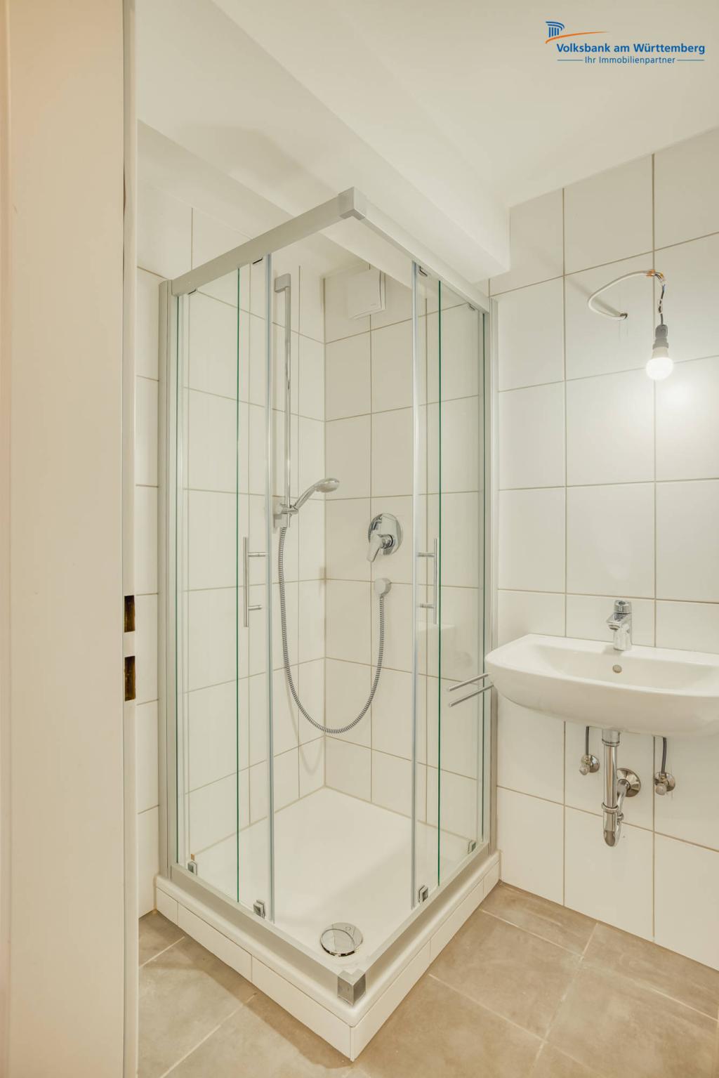 Neues Duschbad + WC im Gartengeschoss