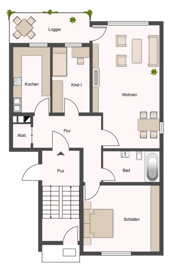 Etagenwohnung