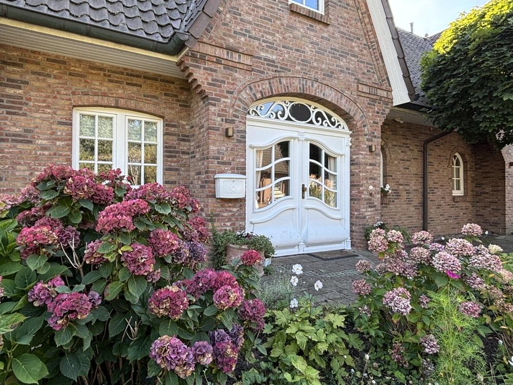Hortensiengarten vor der Tür