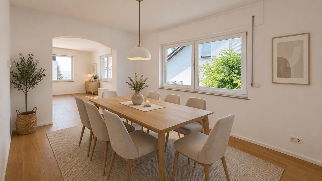 Sanierte Wohnung mit Garten, Terrasse & Garage, optional vollmöbliert - Photo 2