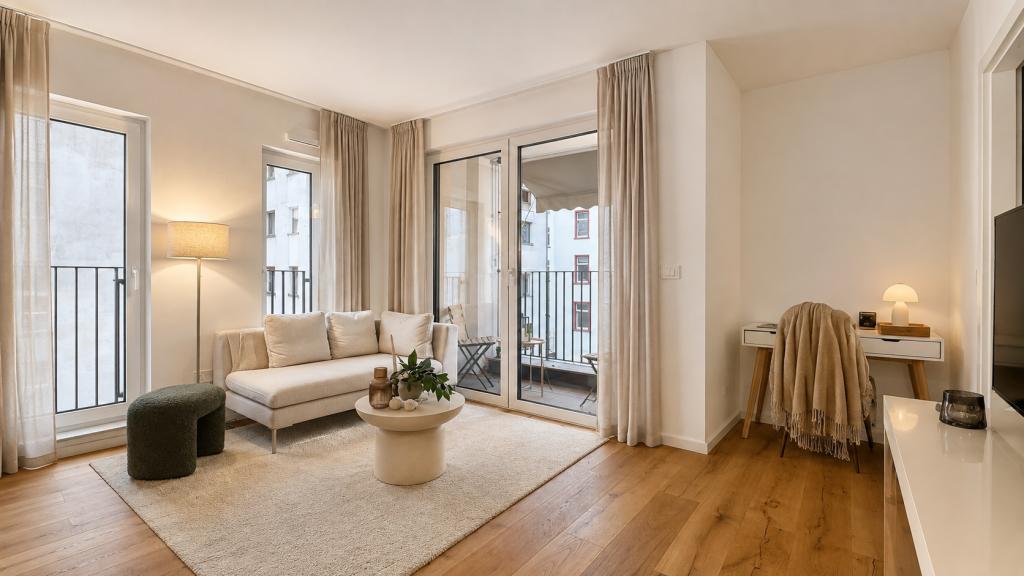 Neubau Erstbezug - Möbliert - Balkon - Photo 1